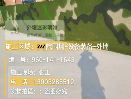 石河子 迷彩漆喷涂价格（按平方米计费）